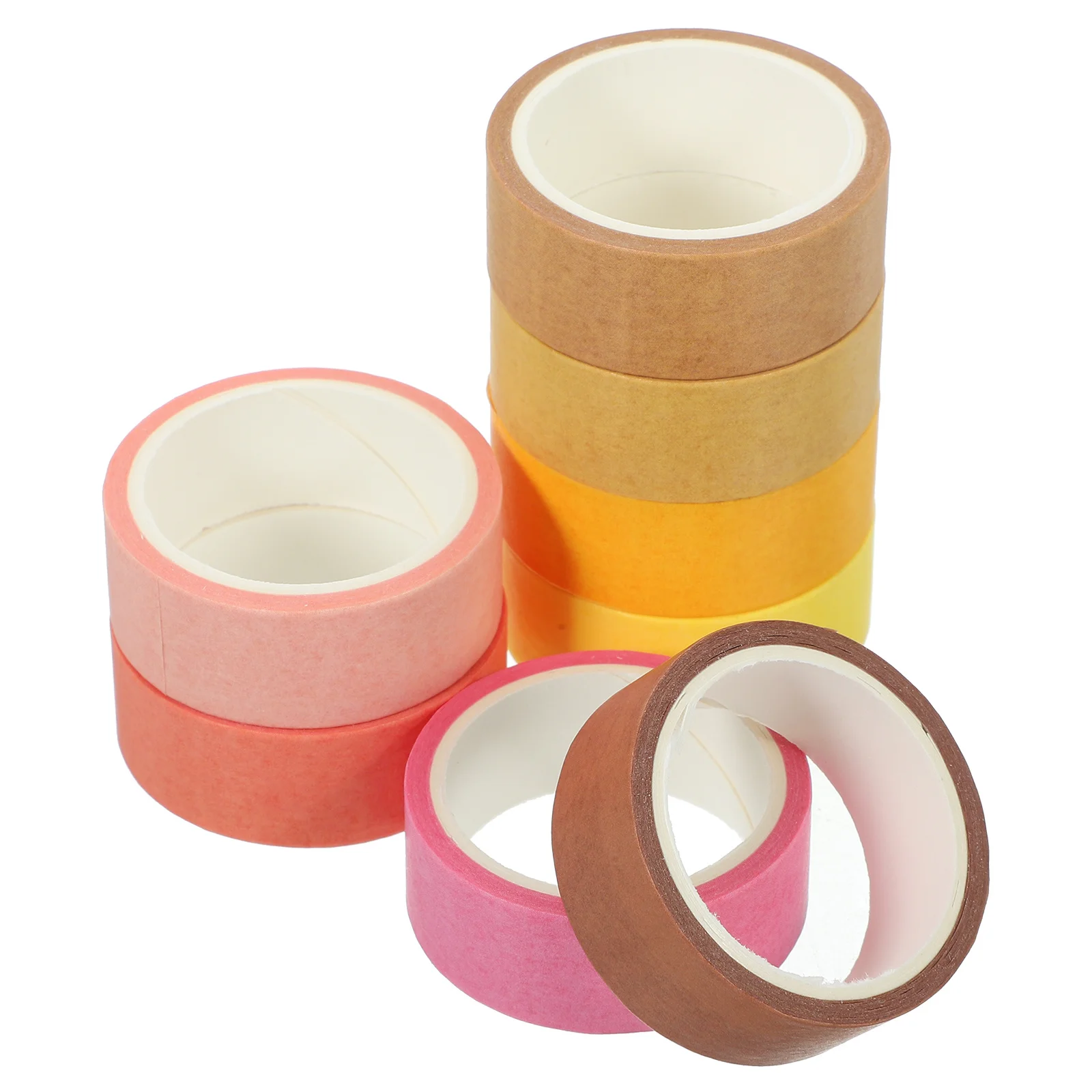 8pcs Journal Decorative Washi Tape Set Small Size Light Weight Diy Scrapbooking Craft Tapes For Notebook Stationery Calendar