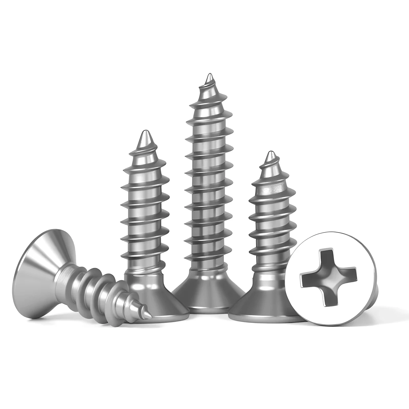 

180pcs carbon steel Cross Recessed Countersunk Flat Head Tapping Screws Wood Self-tapping Phillips Furniture Screw