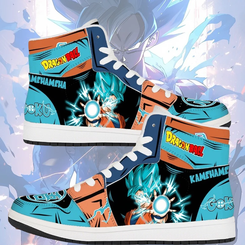 

Кроссовки Dragon Ball Z Super Anime Son Goku, повседневная обувь, удобные баскетбольные кроссовки, обувь на плоской подошве с мультяшным принтом, подарок