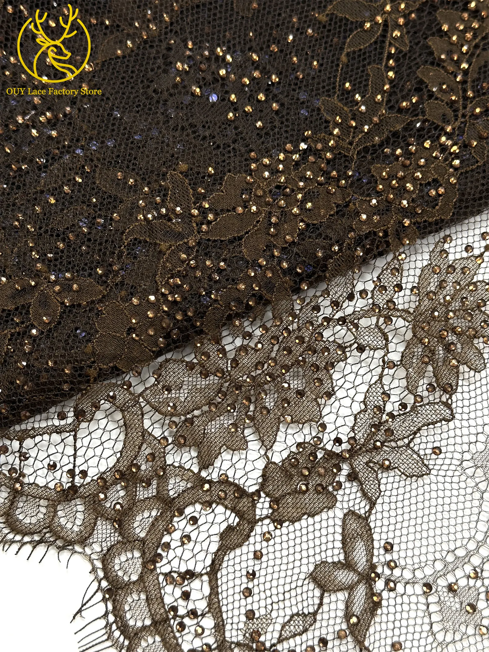 Neuer Stil Grüne Afrikanische Steinbestickte Spitze 3 Meter Französische Perlen-Pailletten-Spitze Nigerianischer Stoff für Damen-Abendkleider DIY Nähen – Detail 34