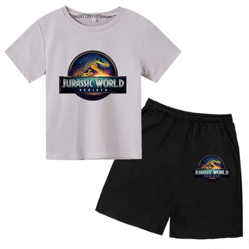 

Jurassic World 4, Casual Breathable Round Neck T-Shirt + Pants, 2 Piece Sports Suit for Boys and Girls Ages 2 to 13 - High-Quali