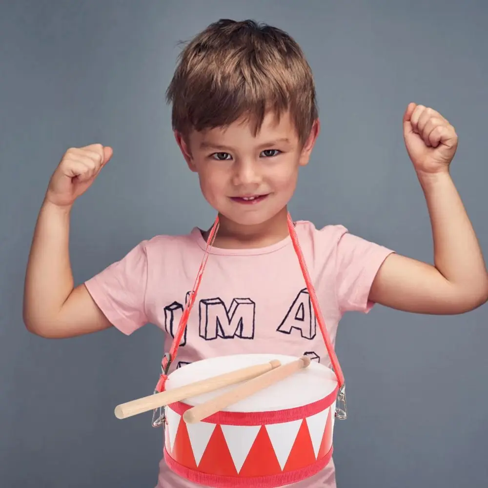 Double Sided Instrument Hand Drum Montessori Percussion Instrument Musical Instrument Multifunctional Beat Wood Drum