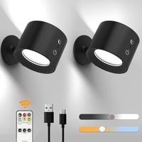 Intelligent Magnetic Wall Light USB Rechargeable Tri Color Temperature Adjustable Indoor Wall Lamp Remote Control LED Night Lamp