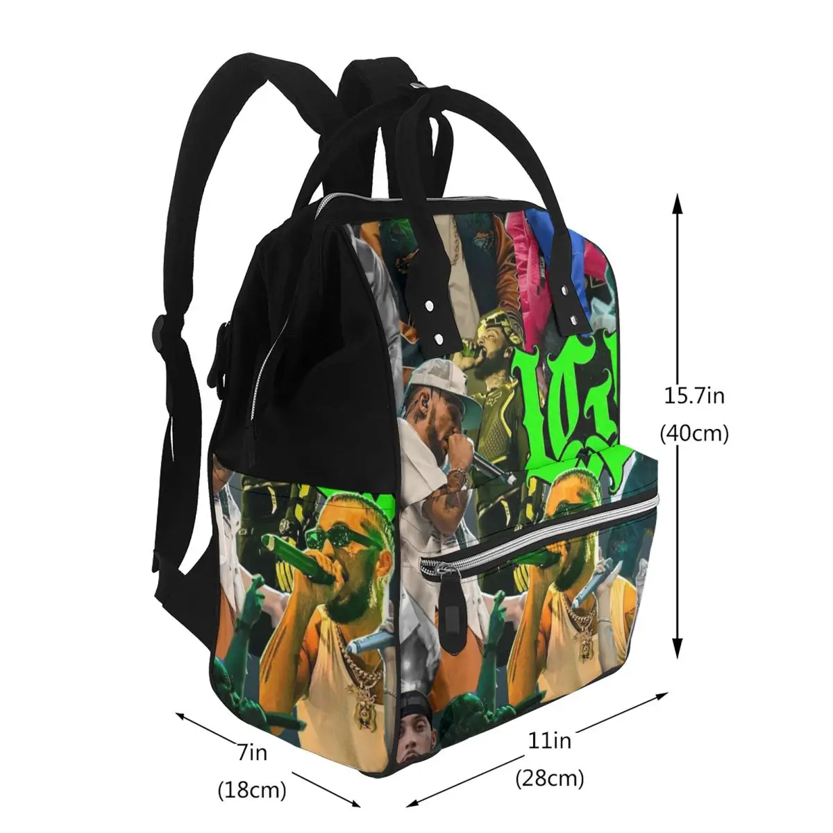 Rapper Jc Reyes Album Tour Graphic Student Backpack School Bag Hiking Travel Daypack for Men Women Bookbag Shoulder Bags