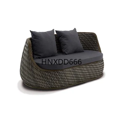 Outdoor Furniture Garden Balcony Small Sofa Rattan