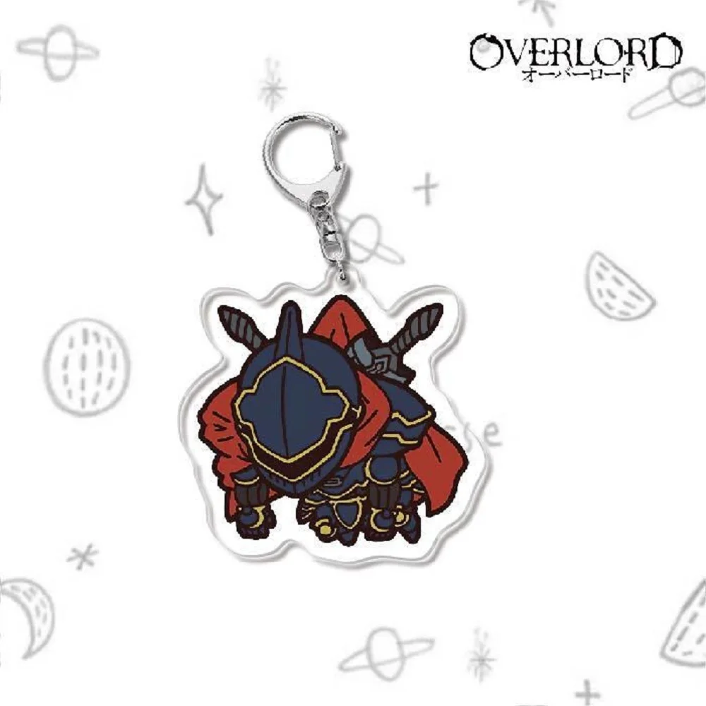 6CM Anime ​Peripherals Overlord Cartoon Acrylic Keychain Creative Trend Two-dimensional Cartoon Character Key Chain Pendant