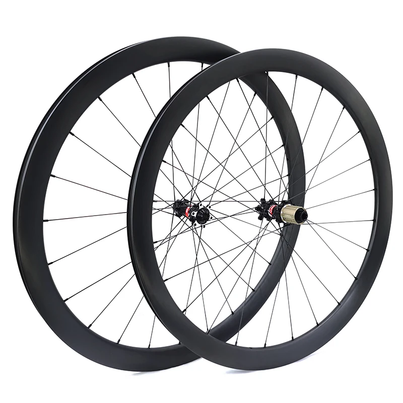 

Asymmetric Gravel Bike Carbon Wheels 700c Tubeless Clincher Novatec D411SB D412SB 24h Hubs HG 10 11 12v XDR Road Disc Wheelset