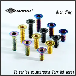 TAIMEILI 1 pieza Tornillo de cabeza avellanada de aleación de titanio serie T2 Torx m5x12-35mm para modificación de volante 1 pieza