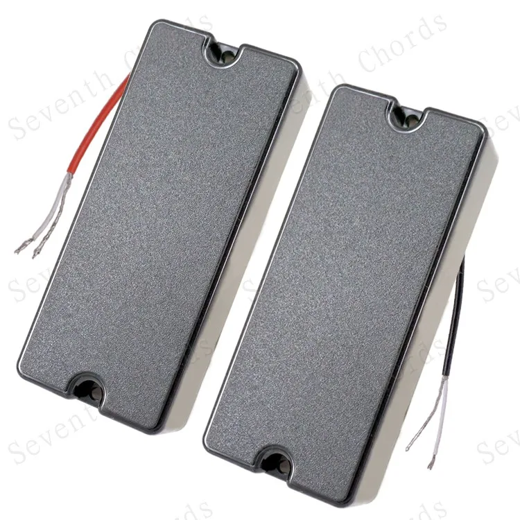 A Set 2 Pcs Black No Hole Sealed Closed 4 String Humbucker Bass Guitar Pickups 2 Mounting Screw Hole