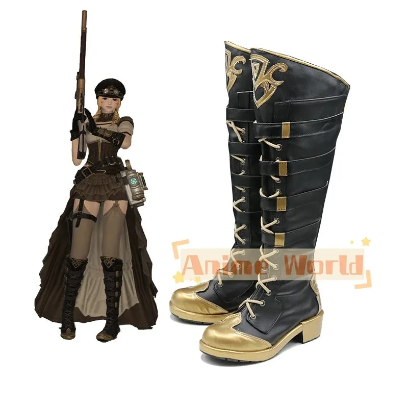 فاينل فانتسي XV FF14 Neo-Ishgardian تهدف مجموعة الأحذية تأثيري أحذية هالوين كرنفال الأحذية مخصص