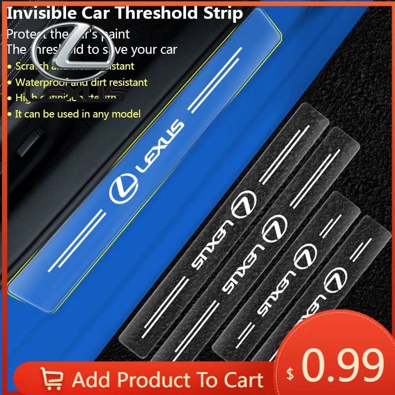 

Interior Stickers Car Accessories Transparent Car Threshold Protection Sticker For Lexus IS250 IS200 CT200h GS300 LS430 RX450h L