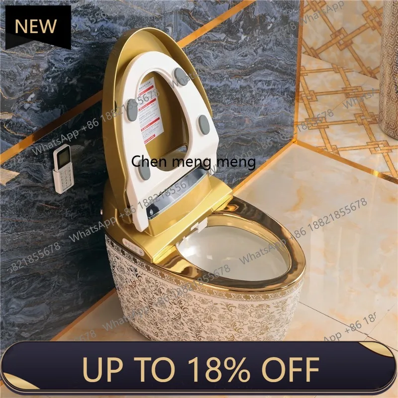 

Z189 Golden Color Luxury Milultifuctional Electric Bidet Commode Bathroom Automatic Wc Gold Smart Toilet Bowl F185