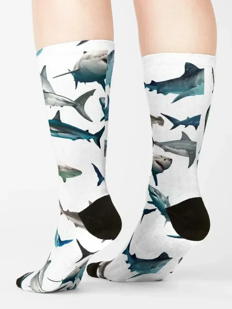 Sharks Socks Non-slip floor japanese fashion Stockings Men Socks Luxury Brand Women's