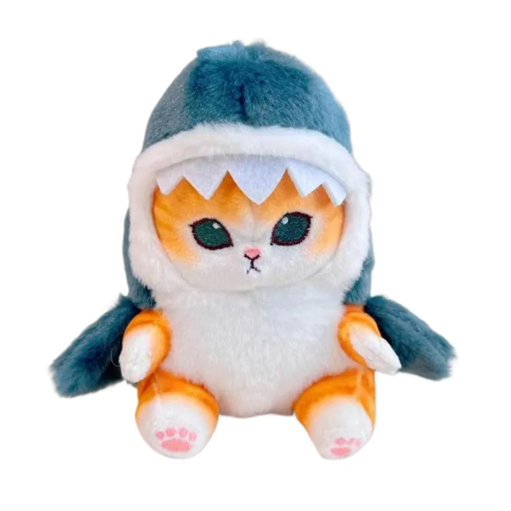 Cute Tempura Fried Shrimp Shark Cat Plush Doll Pendant Japanese Popular Cartoon Bag Pendant Doll Gift