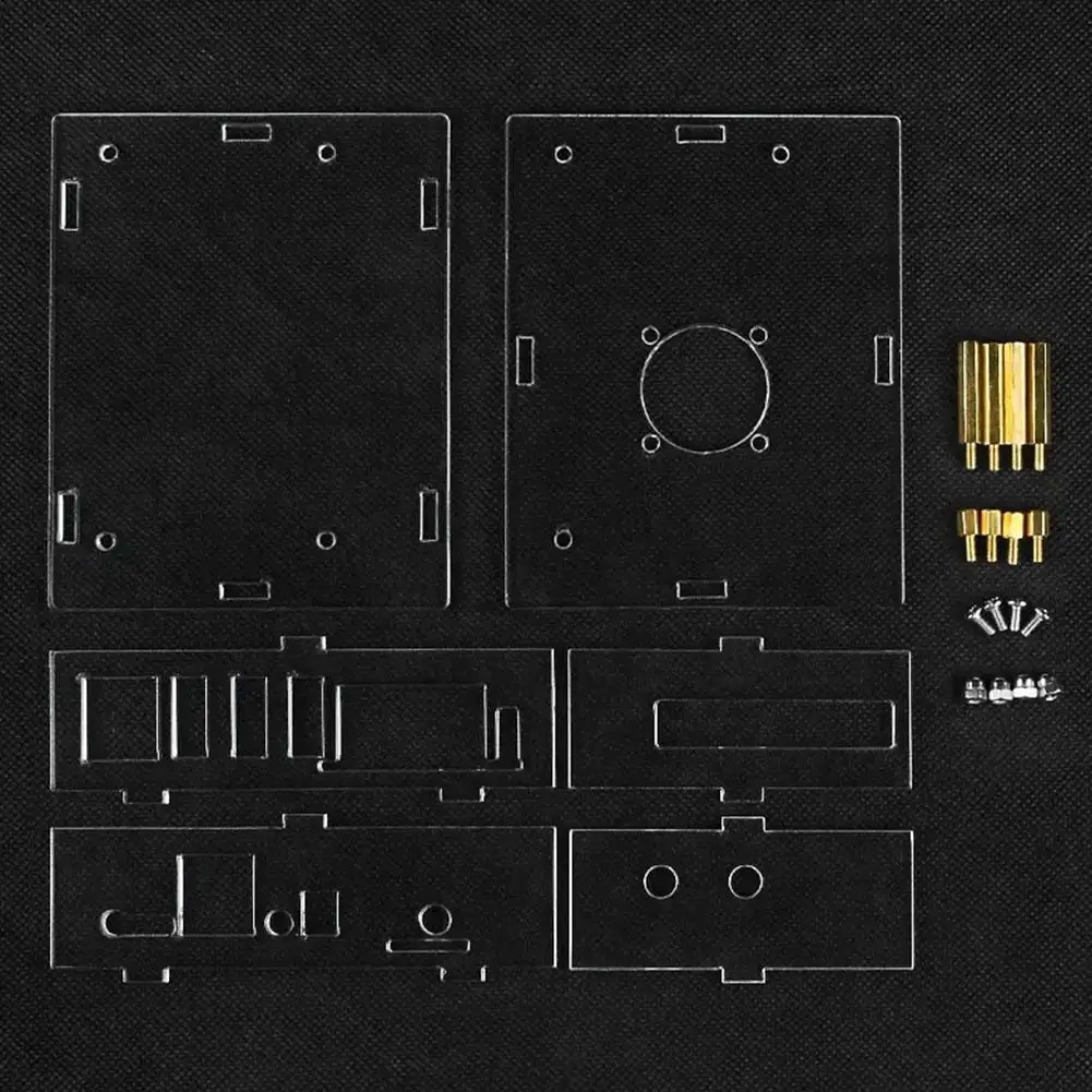 GeeekPi Raspberry Pi 5 Case With Fan Raspberry Pi 5 Acrylic Case Fan Raspberry Pi 5 Case Fan With Heatsinks