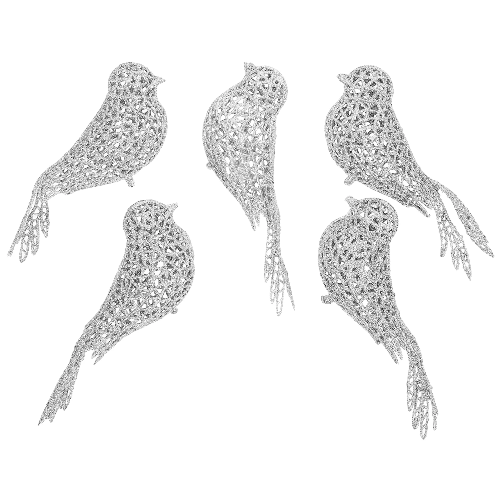 

5 Pcs Bird Decorations Christmas Tree for Ornament Outdoor Xmas Ornaments Birds The