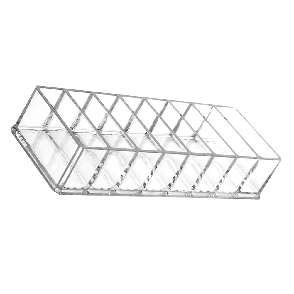 

Transparent 8-Grid Storage Multifunctional Makeup Storage Box Box 3 Dividers Eyeshadow Lipstick Display Organizer Acrylic Makeup