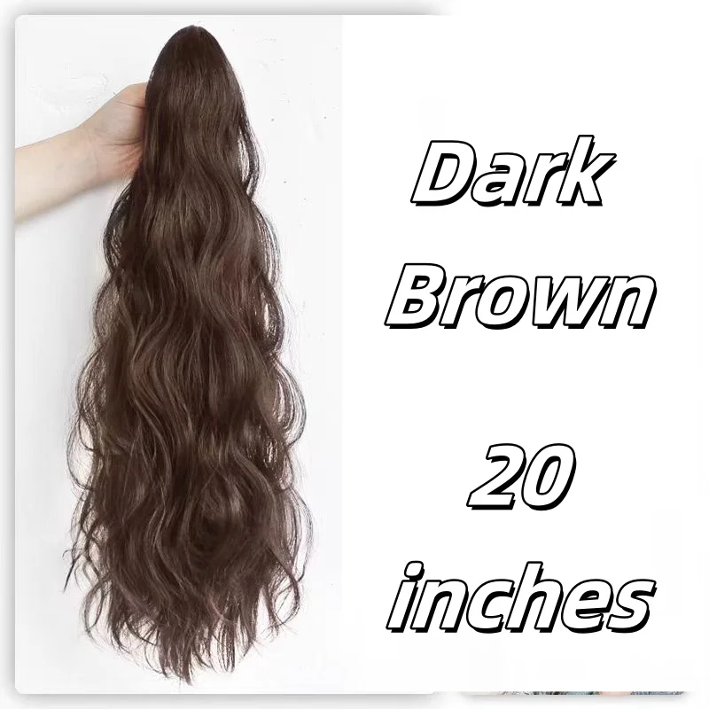 Synthetische hohe Pferdeschwanz-Perücke, Zopf, gewelltes Clip-on-Simulationshaar, erhöht natürlich das Volumen der Haargummi-Frisur, leicht