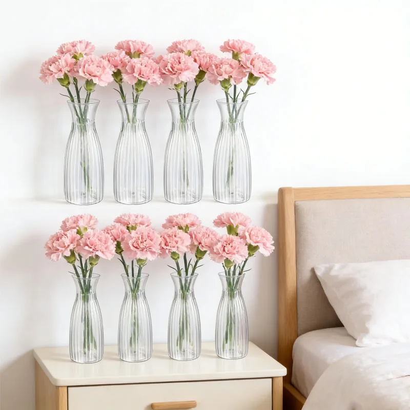 

Plastic Vases with Stripes! Design for Creating Floral Arrangements (Perfect for Any Bouquets, Decorations for Festivals, Homes