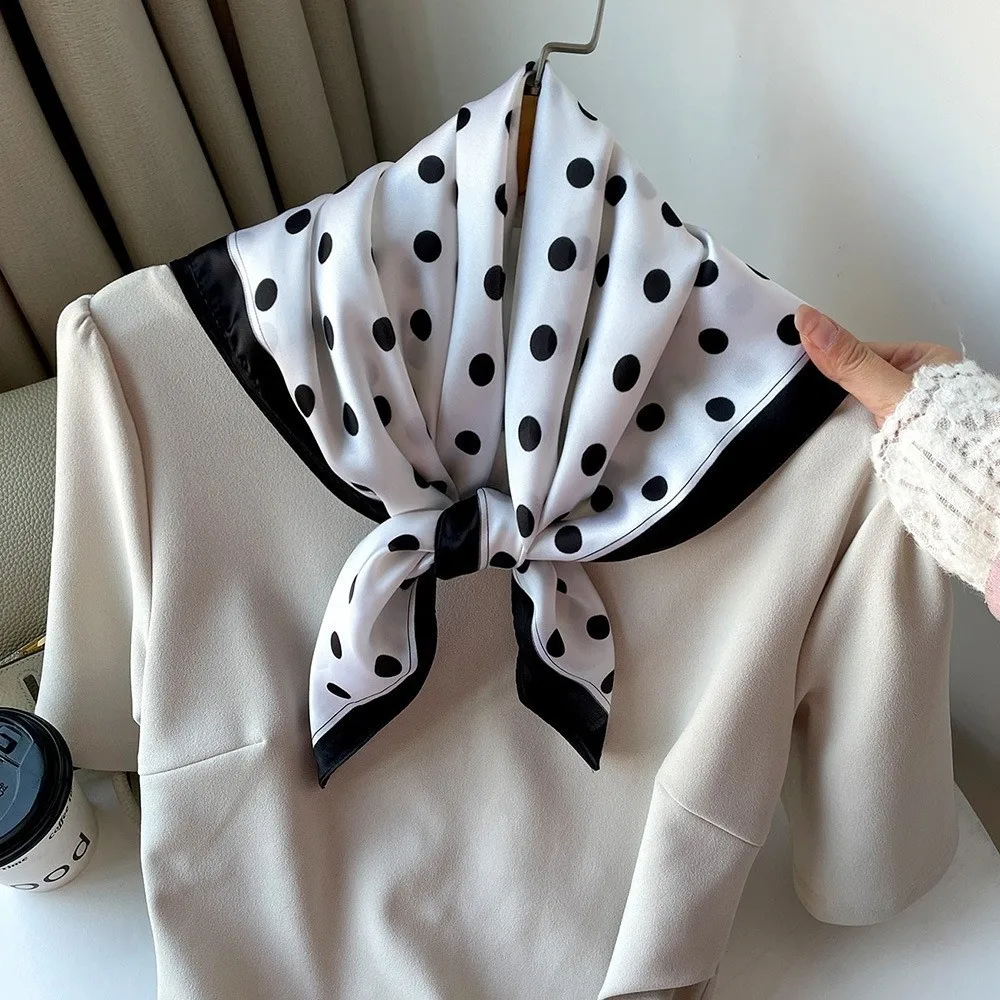 Gifts 70X70CM Women's Printed Square Scarf Shawls Scarves Multifunctional Imitation Silk Scarfs Wrap Satin High Quality Headband