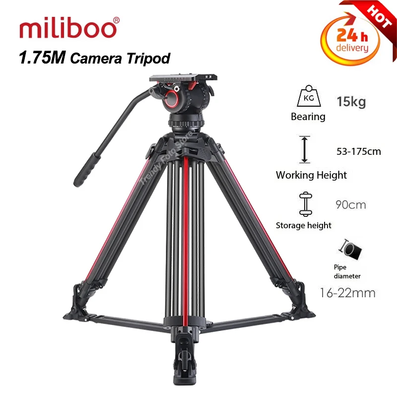 Miliboo M15DL/M15DT 1.75M Multi-position Video Tripod Aluminum Alloy/Carbon Fiber Camera Tripod w/ DSLR Hydraulic Damping Head