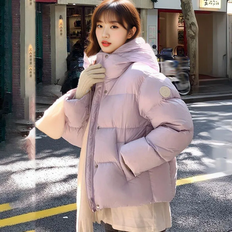 

Women's Short Cotton-padded Jacket, Winter New Thicke Warm Jacket coat, Fashion Down Cotton Coat, Female Hooded Parker Outerwear