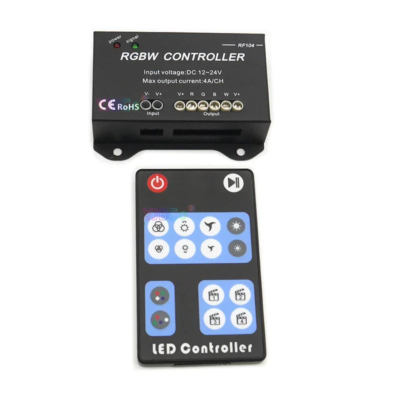 4 Channel RGBW Led Strip Controller RF104 DC 12V-24V 4A*4CH Light tape Dimmer Controller for RGB RGBW Led Intelligent Lamp