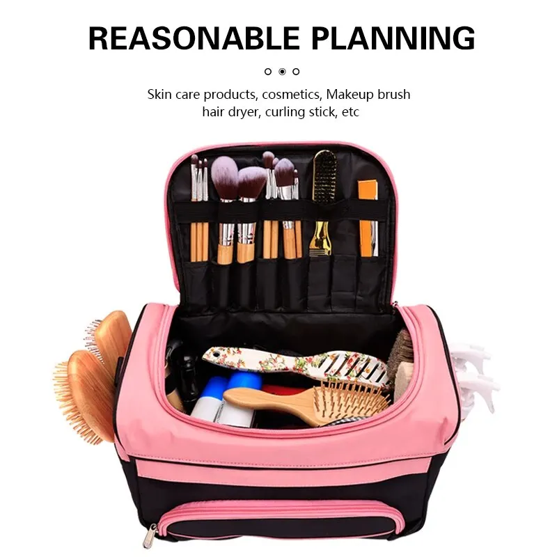 Professional Makeup Bag Salon Nail Tattoo Tool Storage Case Beauty Cosmetic Organizer Portable Hairstylist Travel Bag