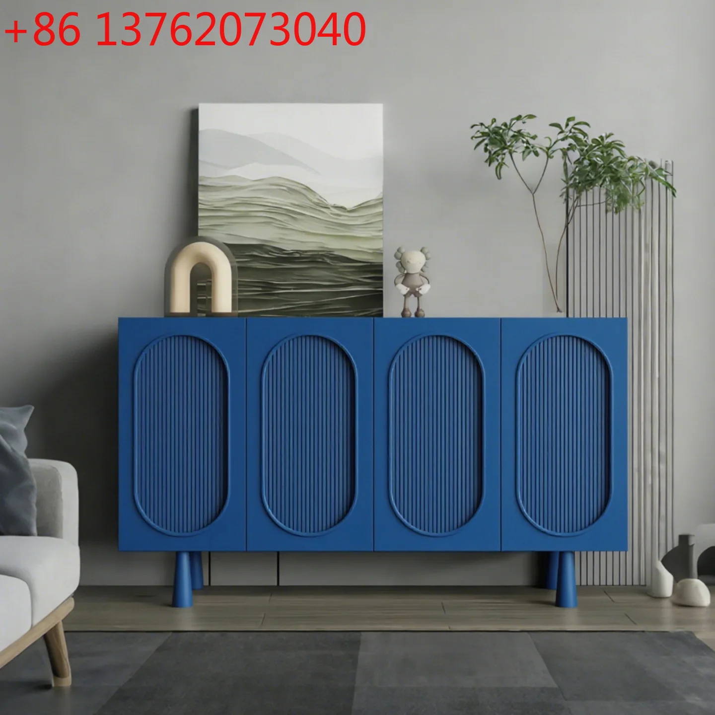 

Итальянский минималистичный обеденный боковой художественный входной шкаф с краской