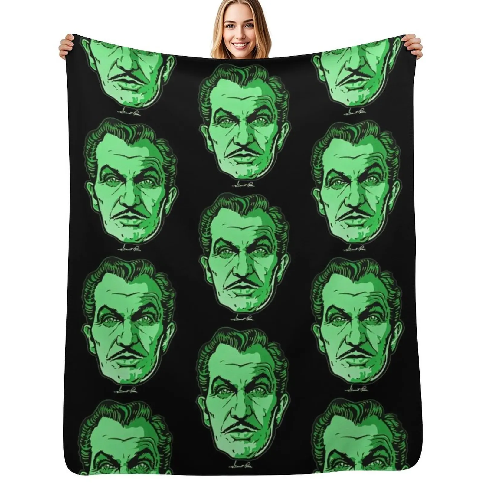 

art Vincent Price green Throw Blanket Sleeping Bag Blankets Sofas Of Decoration Plaid on the sofa Luxury Brand Blankets