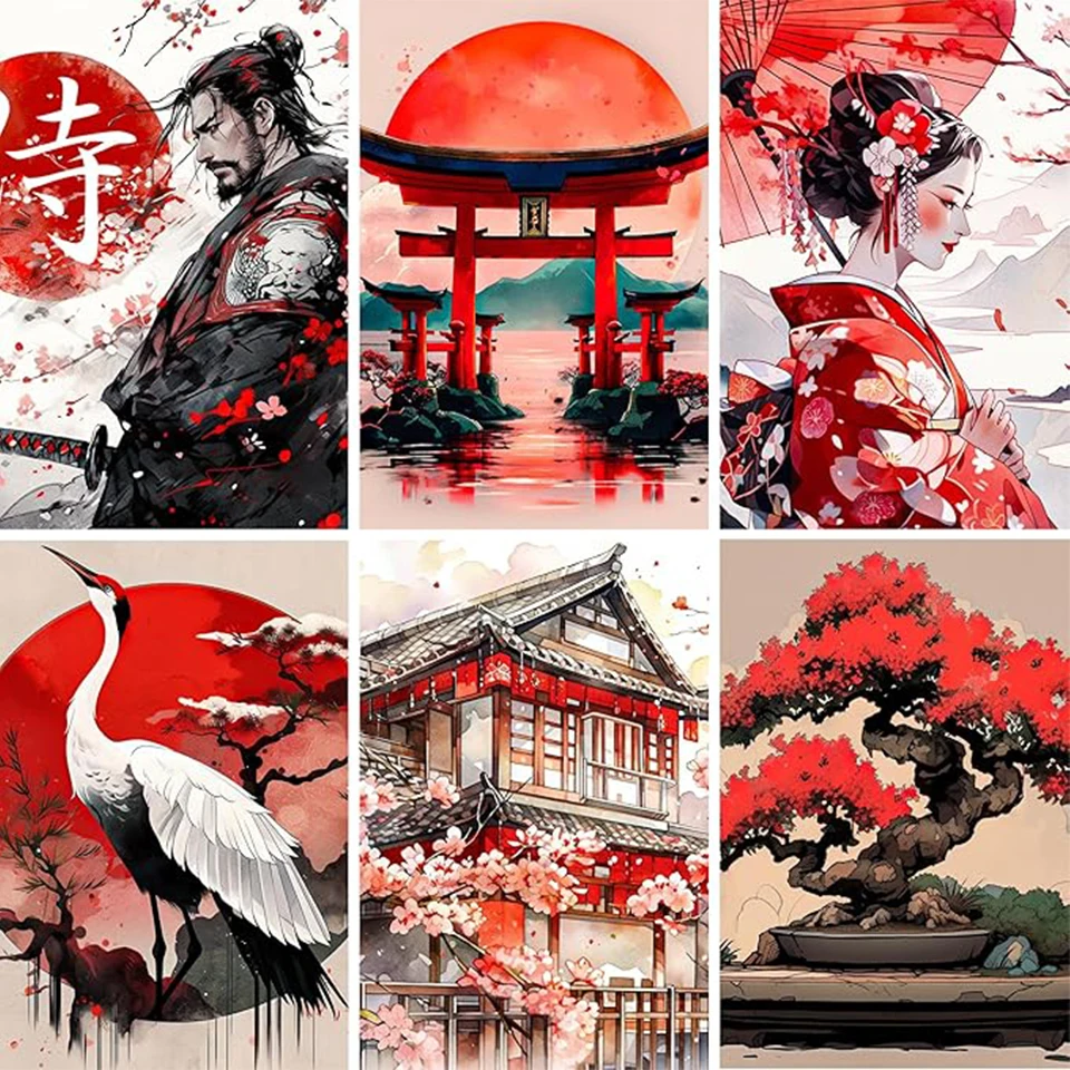 

2026 New Adult Diamond Painting Kit Japanese Diamond Art DIY 5D Diamond Painting Kit - Home Wall Decoration Relaxation Craft
