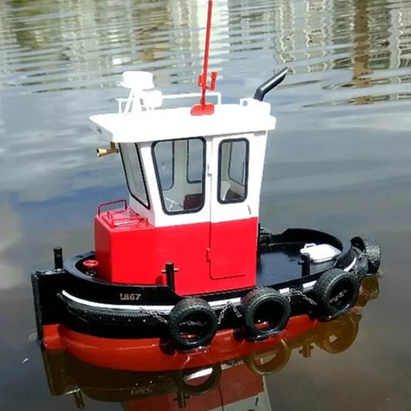 

1/18 DIY Remote Control Tugboat Model Kit Q1 Mini Egg Rescue Boat Simulation Remote Control Boat Model Assembly Kit