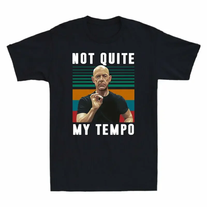 Not Quite My Tempo Graphic Retro Vintage  Short Sleeve  Adult Tee Anime  T-shirts for Men Clothing Women