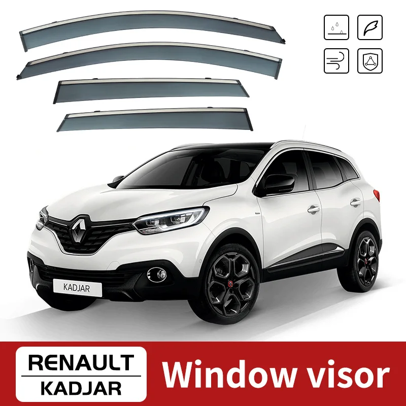 

For Kadjar Window visor Weather Shield Side Window Deflector Car windshield weather shield Car accessories