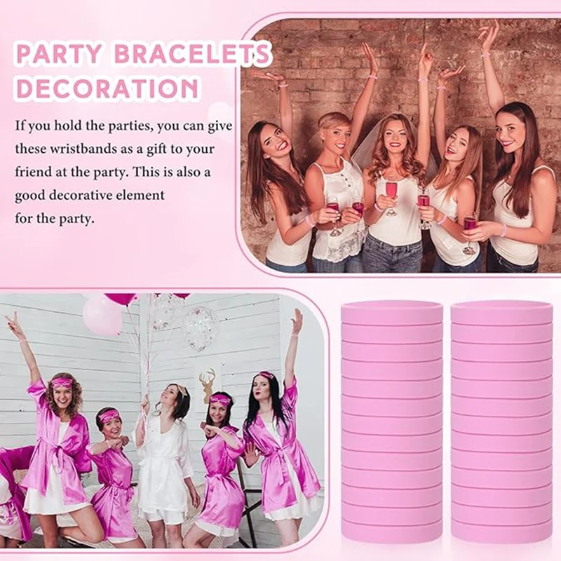 SCLS 100 Uds. Pulseras elásticas de silicona de Color sólido en blanco elásticas para hombres, mujeres, adolescentes, regalos, estudiantes, suministros deportivos para fiestas