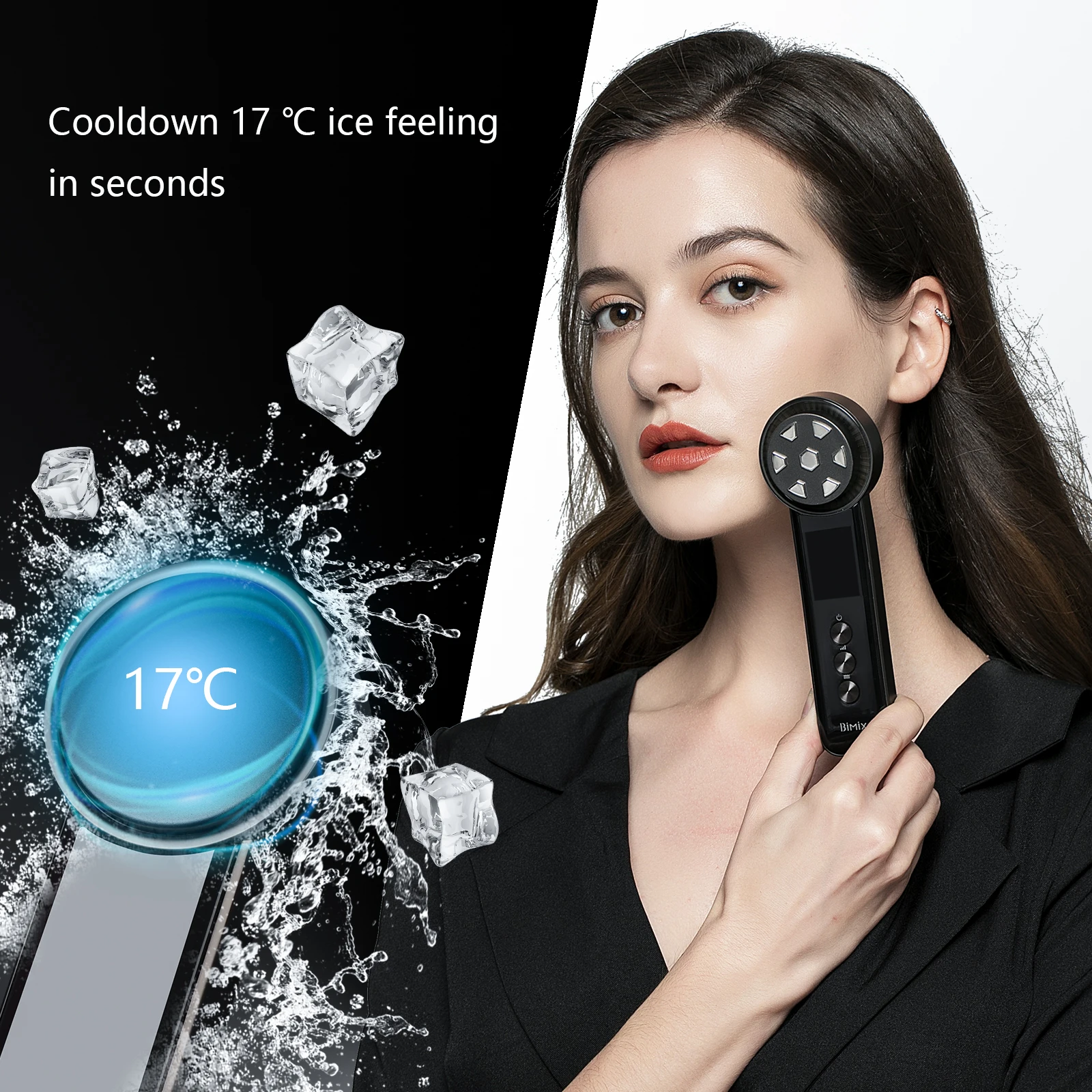 

5 in 1 hot and cold anti-aging electronic skin rejuvenator multi-high frequency ems luminous beauty instrument