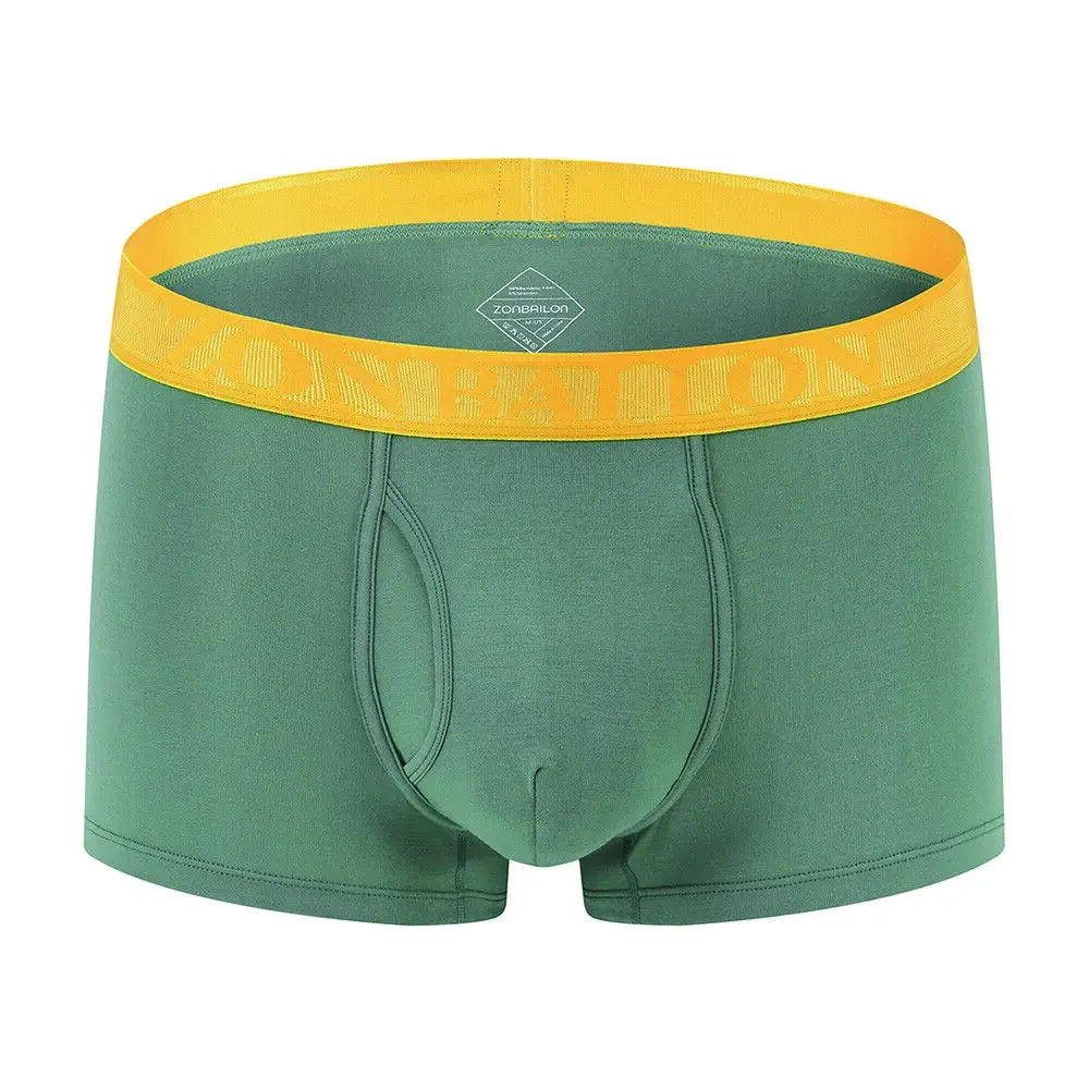 Jinshi Mens Bamboo Boxer Briefs Shorts Boxers Underwear Tagless Breath No Ride Up Trunks