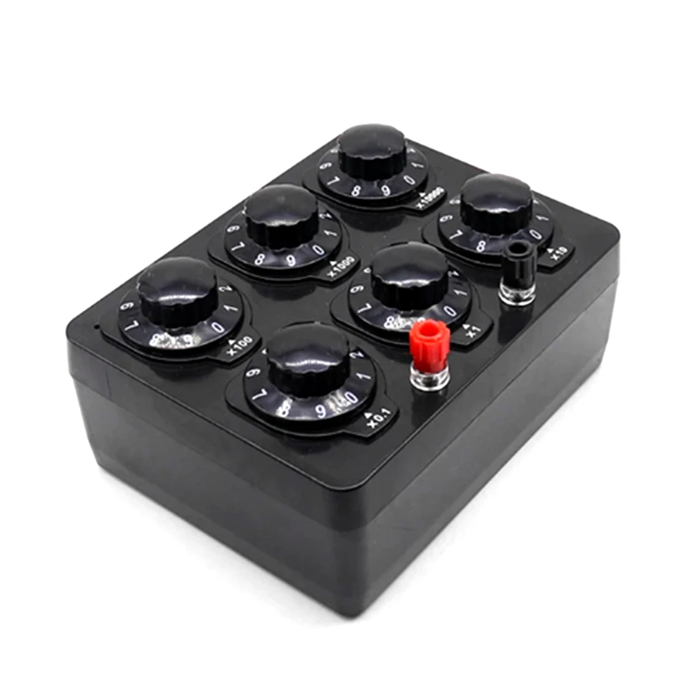 0-9999.9Ω Adjustable Ohm Resistance Box Six Knobs Resistance Measuring Instrument High Precision Laboratory Teaching Instrum