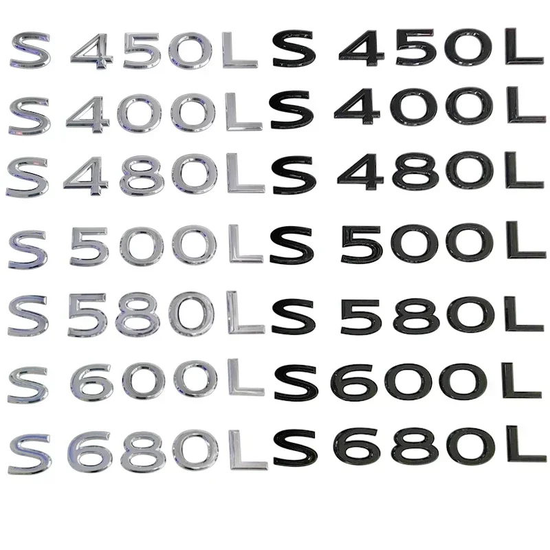 

ABS Car Body Side Emblem Sticker Trunk Badge Decals for Mercedes Benz Maybach S400L S450L S480L S500L S580L S600L S680L Exterior