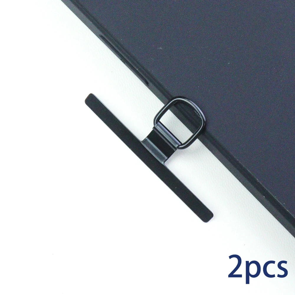 2Pcs Universal Phone Lanyard Patch Metal Safety Slim Phone Strap Accessories