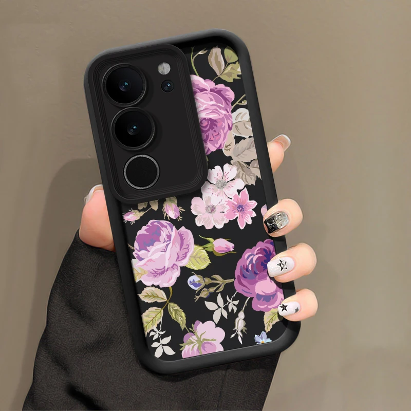 سيليكون زهرة جراب هاتف ل Vivo Y20S Y02A Y02T Y01 Y20I Y18E Y20 Y19S Y17S Y16 Y15S Y12 Y03T Y03 غطاء فاخر مقاوم للصدمات #4