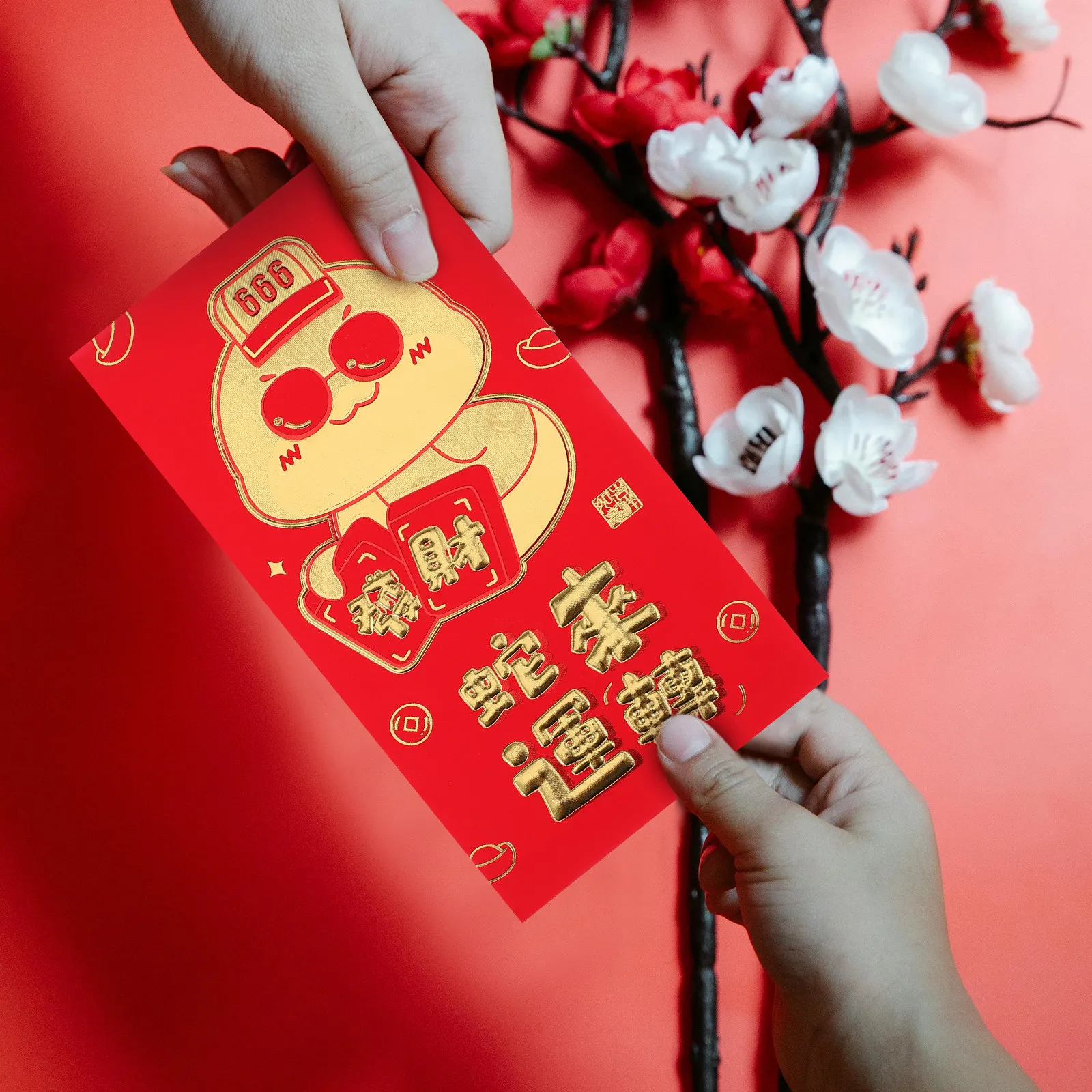 

36Pcs Cartoon Snake Red Envelopes Creative Design Lucky Money Packets Chinese New Year Red Packets 2025 Lunar New Year Spring