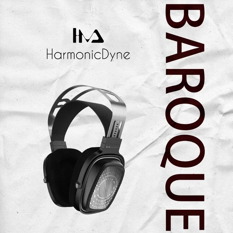 HarmonicDyne BAROQUE 60mm Ceramic-Metal Diaphragm Headphone Premium EarPads with Timeless Minimalist Design