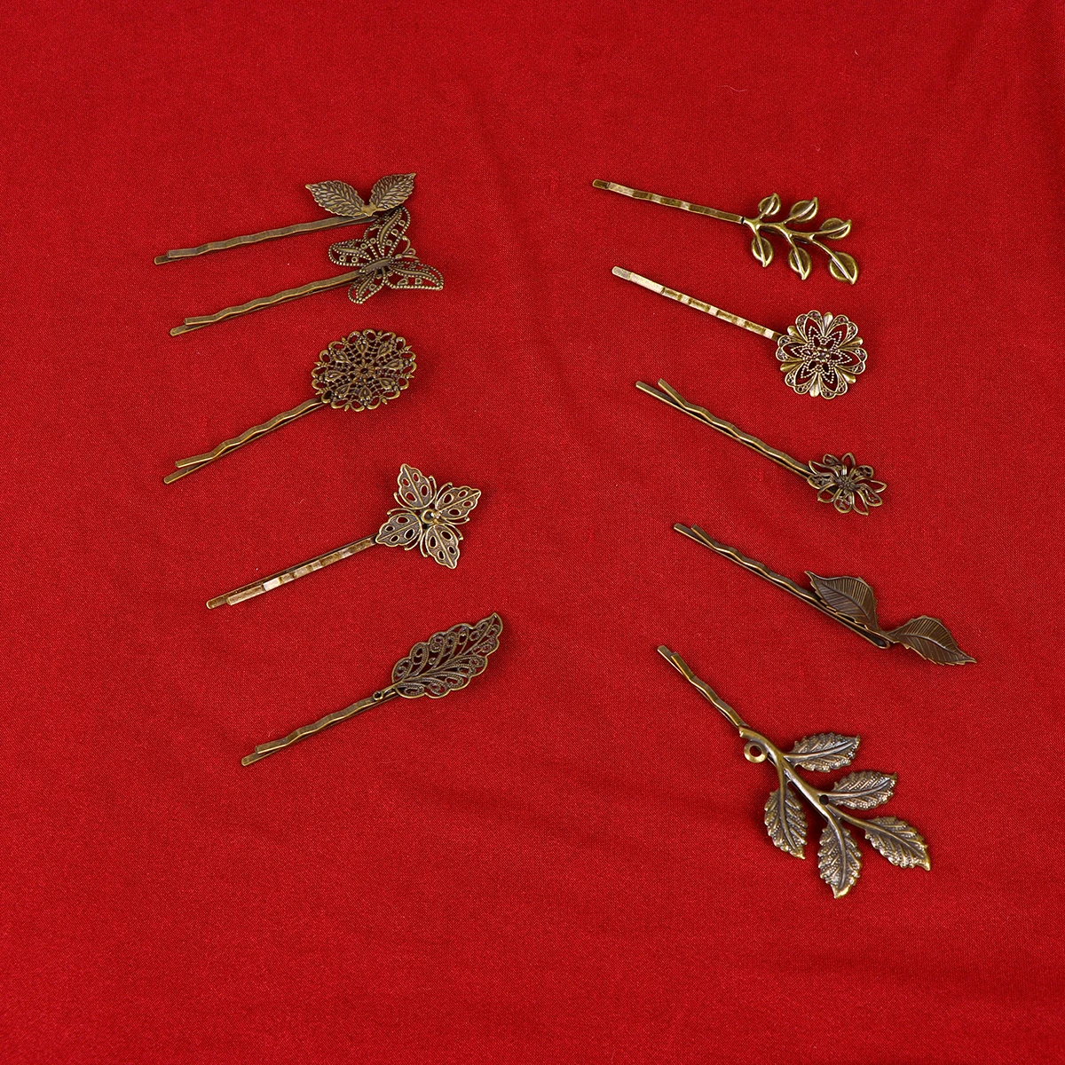 

Vintage Hairpin Clips 2PCS Metal Alloy Bobby for Women Decorative Hair Accessories Travel Outing Stylish Gift