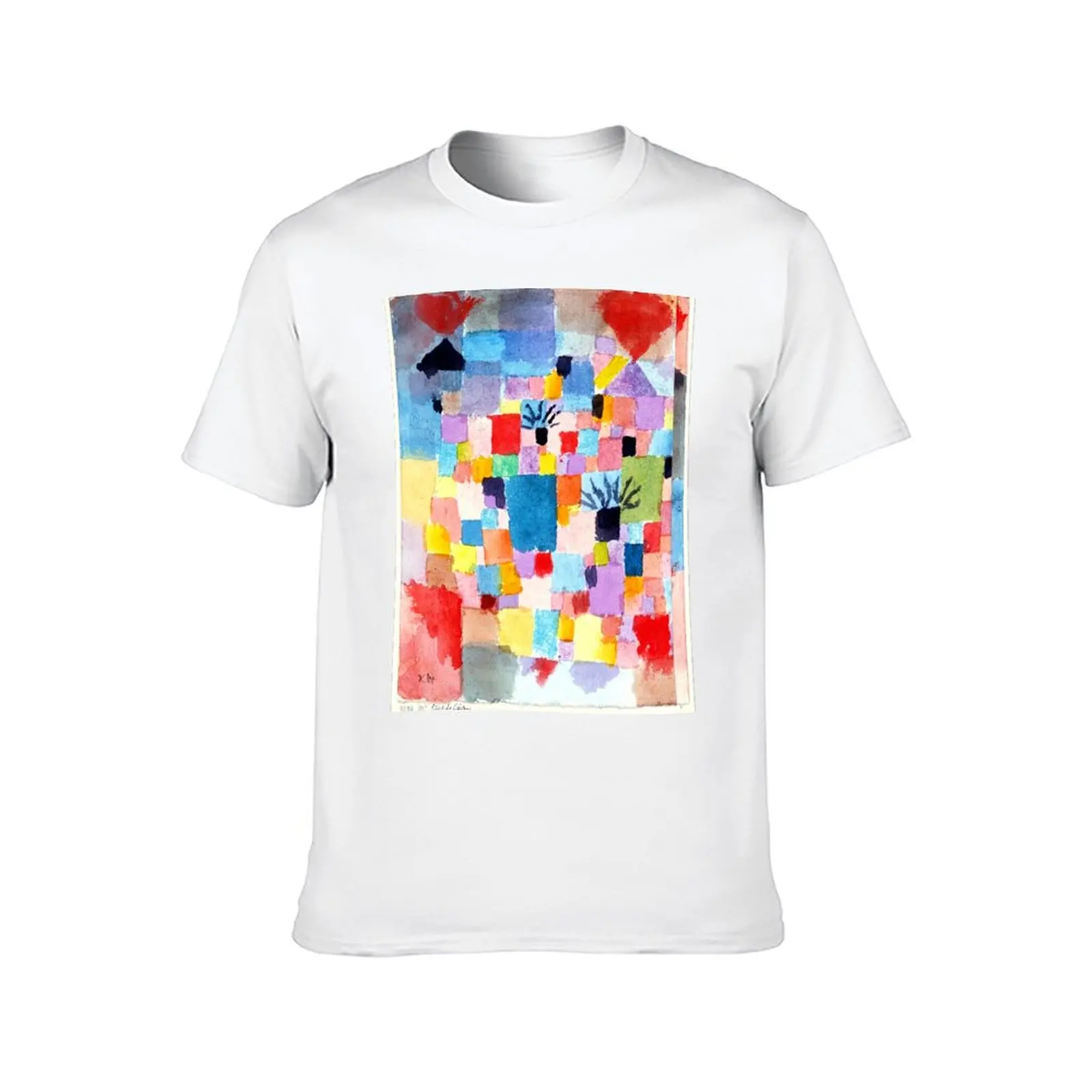 Paul Klee Southern Gardens Klee inspired Fine Art w/Signature T-Shirt kawaii clothes tees plus size men clothing