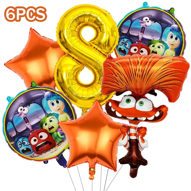 Cartoon-Partyartikel-Set für Kindergeburtstage: Schlüsselanhänger, Luftballons, Popcornbox, Aufkleber, Geschenktüten und Tischdeko – Detail 3
