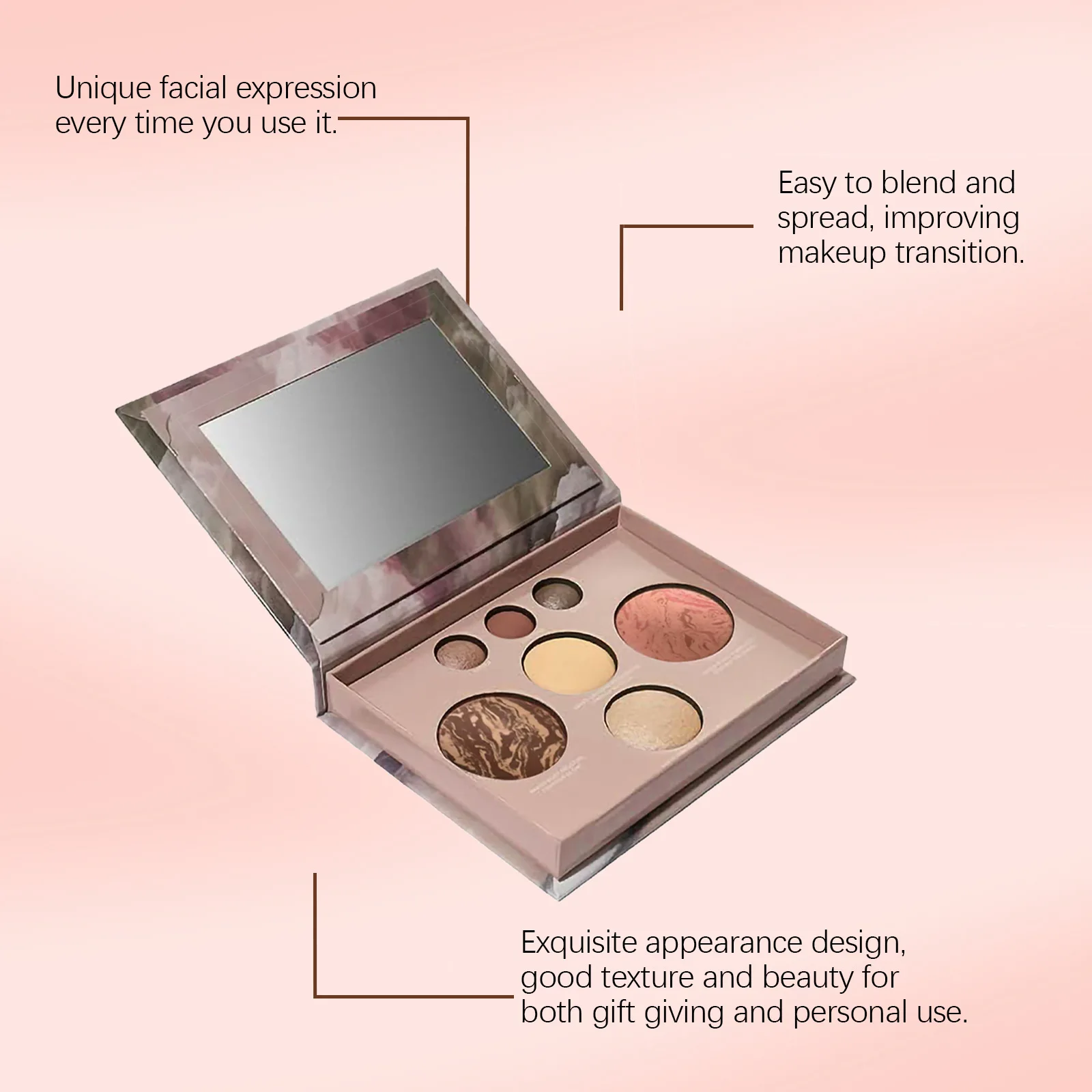 

Multi Functional Makeup Tray Portable Waterproof Daily Makeup Shining Effect Long-Acting Meet Multiple Needs Facial Makeup Tools
