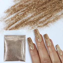 10g Sparkling Gold Silver Glitter Powder Nail Decoration Chrome Pigment 0.2mm Soltas Sequins Birthday Party Nails Art Acessórios