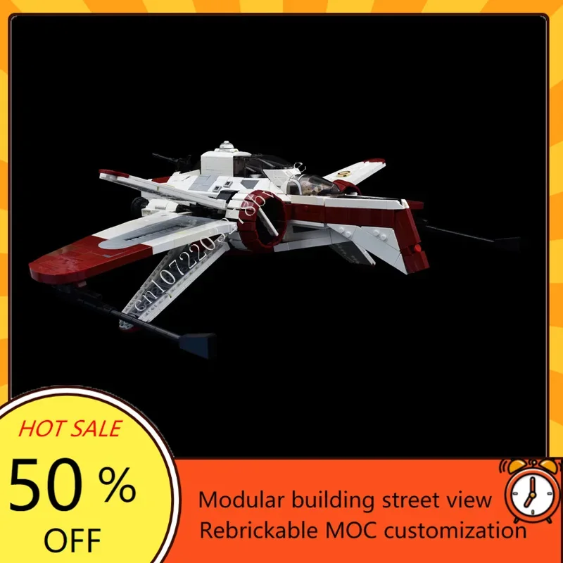 2085PCS ARC170 Starfighter-Minifig Scale Space War Military MOC SpaceShip Battle Model Custom Puzzle DIY Assembly Model Toy Gift