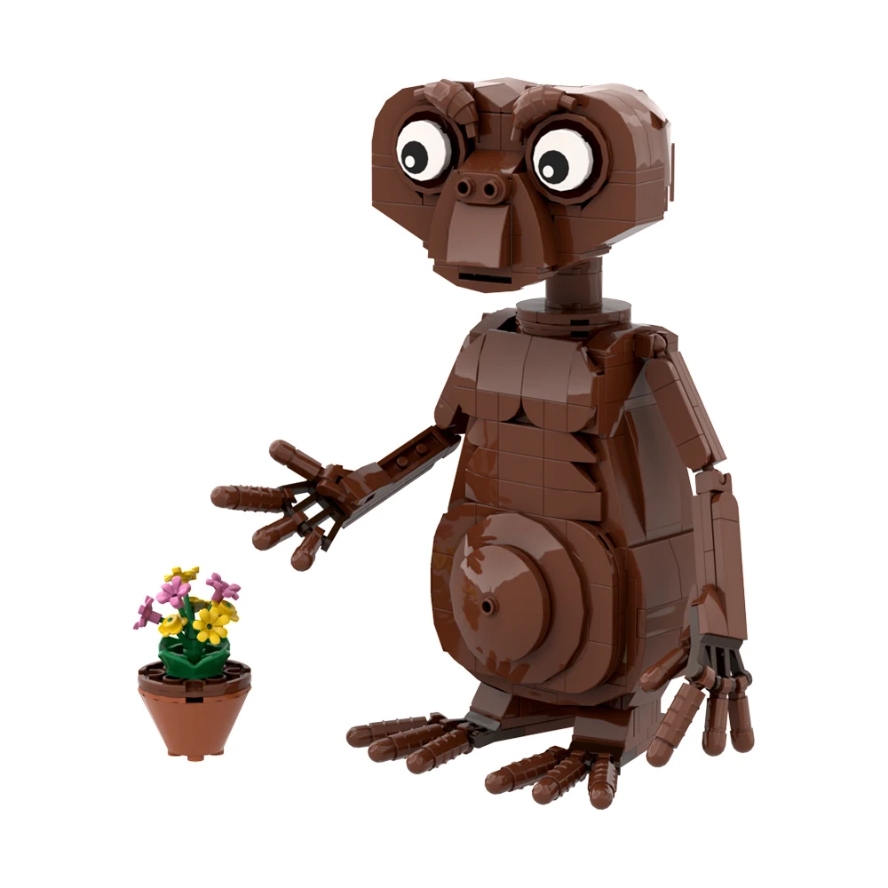 MOC Movie E.T Alien Building Blocks Scary Alien Action Figures DIY Model Bricks Toys For Children Birthday Gift Halloween Toys